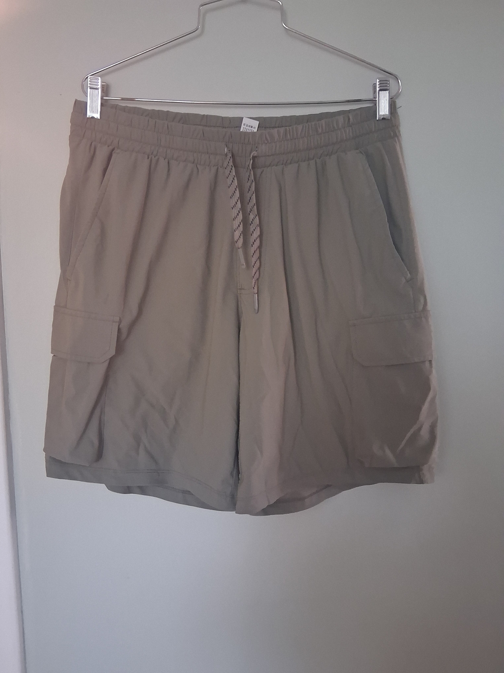 Men's 90DEGREE Cargo Drawstring Shorts - Taupe